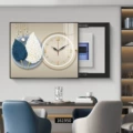 Feather-Like Splendor - High Transparency Crystal Porcelain Finish + Real Clock
