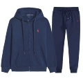 Navy blue suit-red label
