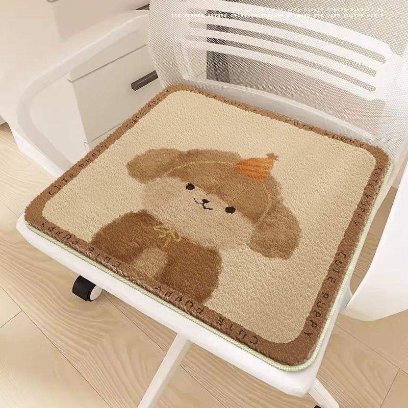 Cushion Chair Pad Plush Seat Cushion Autumn and Winter Thickened Warm Melard Student Office Long Sitting Stool Seat Cushion