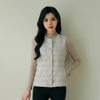 Pinghu Autumn and Winter Women's Lightweight Round Neck Down Liner Vest Warm White Duck Down Vest Solid Color Slim-fit Waistcoat