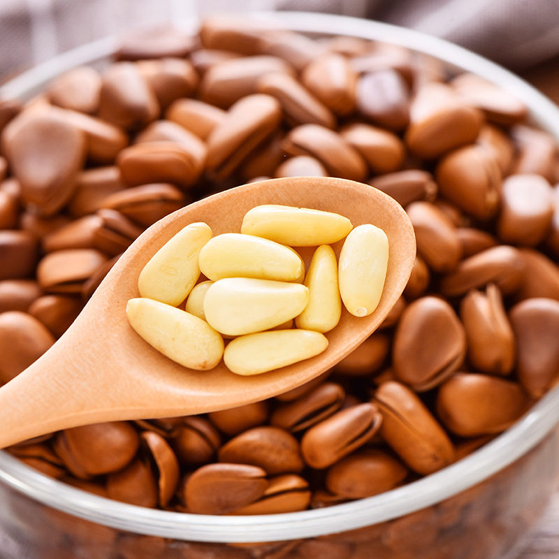 New open northeast pine nuts 500g canned nuts pine seeds Korean pine non-special extra large pregnant women snacks wholesale
