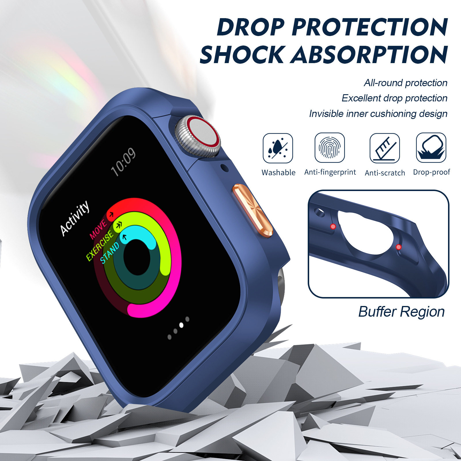 Suitable for Apple 5678910 Iron Dome Protective Hollow Case iWatch S11 Ultra Anti-Fall Protective Frame