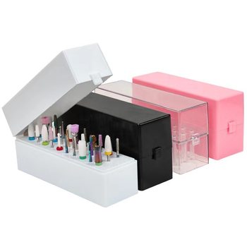 30 hole nail storage box nail polishing head display stand 2.35 hole drill bit storage finishing box nail tool box