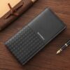 New Men's Casual Long Hot Men's Wallet Long Korean Style Plaid Wallet Trendy Casual Men's Woven Wallet