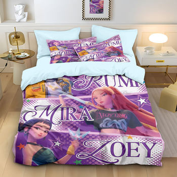 Foreign Trade Jit Bedding Customized Hunting Witch Group Pillowcase Quilt Cover Three-Piece Set Cross-Border 3D Digital Printing Kit
