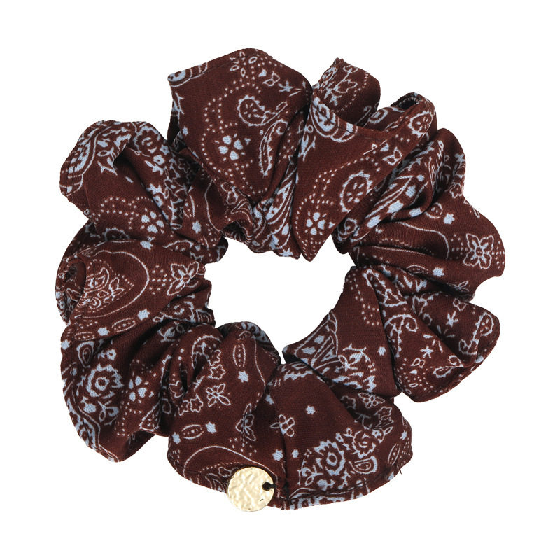 Retro Cashew Print Hair Band for Women 2025 New High-End Versatile Hair Tie Rubber Band Ponytail Headband