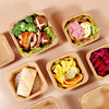 Kraft Paper Square Octagonal Fruit Box Fruit Cut Dessert Salad Light Food Baking Cake Snacks Take-away Packing Meal Box