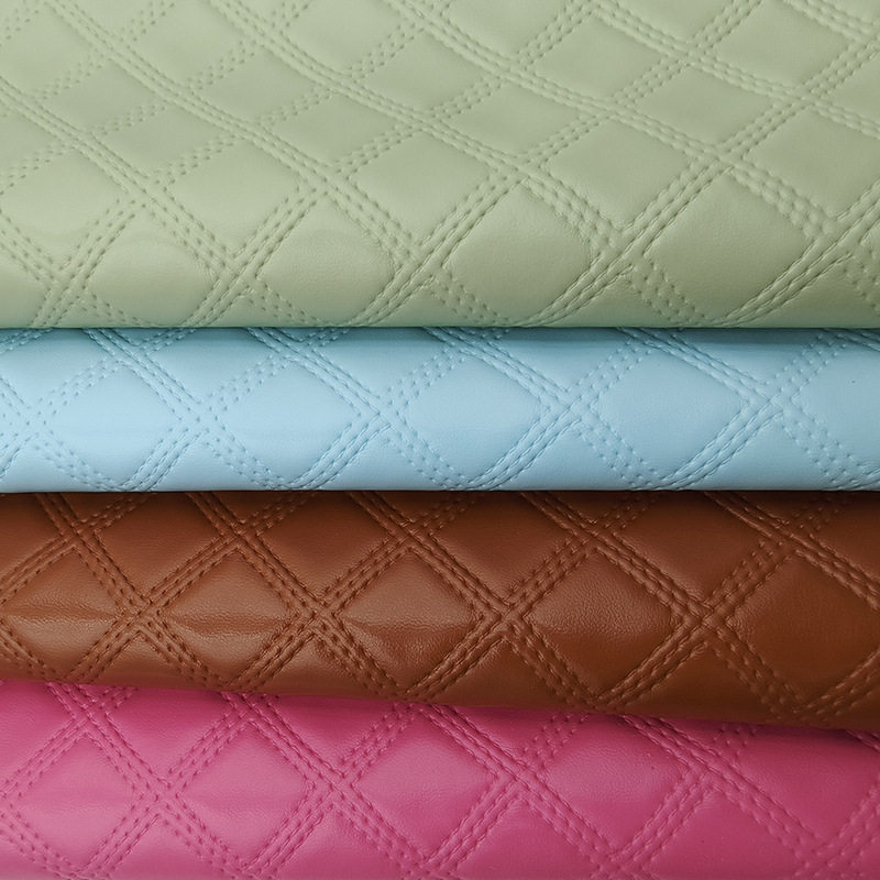 0.9mm Pvc Single Needle Imitation Embroidery Thread Double Thread Diamond Plaid Wallet Cosmetic Bag Eye Box Packaging Box Export Leather