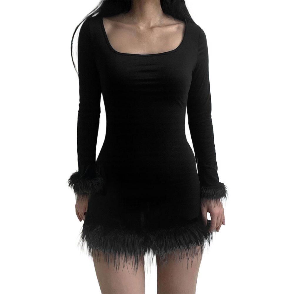 Knit Midi Dress Slim Fit Waist Defining Long Sleeve Soft Cuffs Spring Summer Fashion Wholesale Available