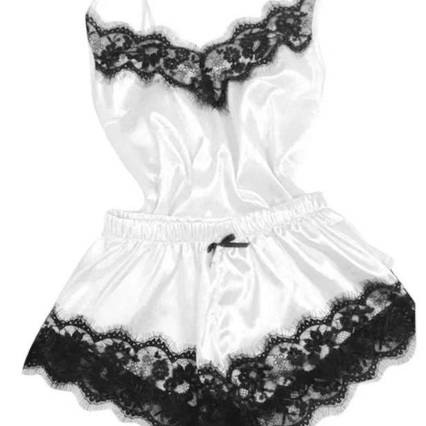 Amazon hot style pajamas, simulated silk nightgown, large si...