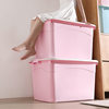 Thickened Plastic Storage Box with Wheels Clothes Storage Box Portable Quilt Oversized Toy Storage Box