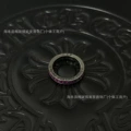 Black gold diamond ring (pink diamond)