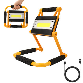 Cross-border new LED work light strong light built-in battery USB charging 360 folding portable lamp outdoor portable lamp