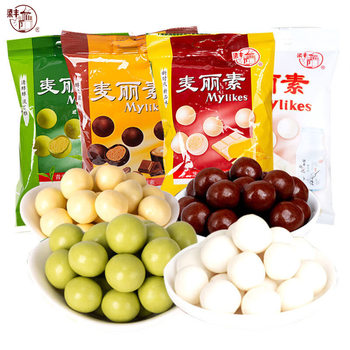 Liangfeng Malisu Chocolate 65g Yogurt Matcha Cheese Fruity Chocolate Beans Substitute Cocoa Butter Casual Candy