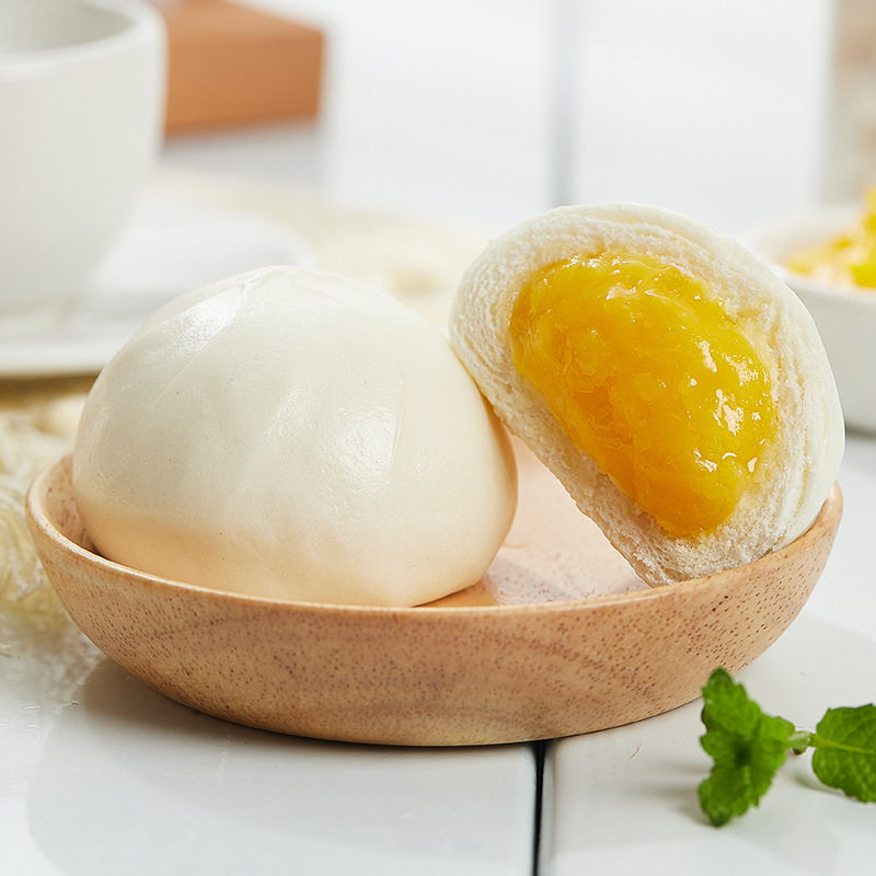 Anjing milk yellow bag 1000g frozen milk yellow stuffed steamed buns Steamed buns dessert nutrition breakfast semi-finished products quick-frozen pastry