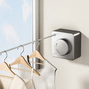 Telescopic Invisible Clothesline Without Punching Bay Window Indoor Hotel Balcony Bathroom Clothes Drying Rack Steel Wire Rope