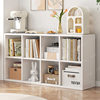 Low Bookcase Floor-Standing Bookshelf Home Living Room Storage Rack Small Storage Cabinet Storage Cabinet Multi-Layer Student Grid Cabinet