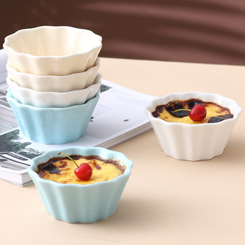 Foreign trade spot baking pudding bowl oven special ceramic Shufulei baking bowl baking cup steamed egg yogurt bowl wholesale