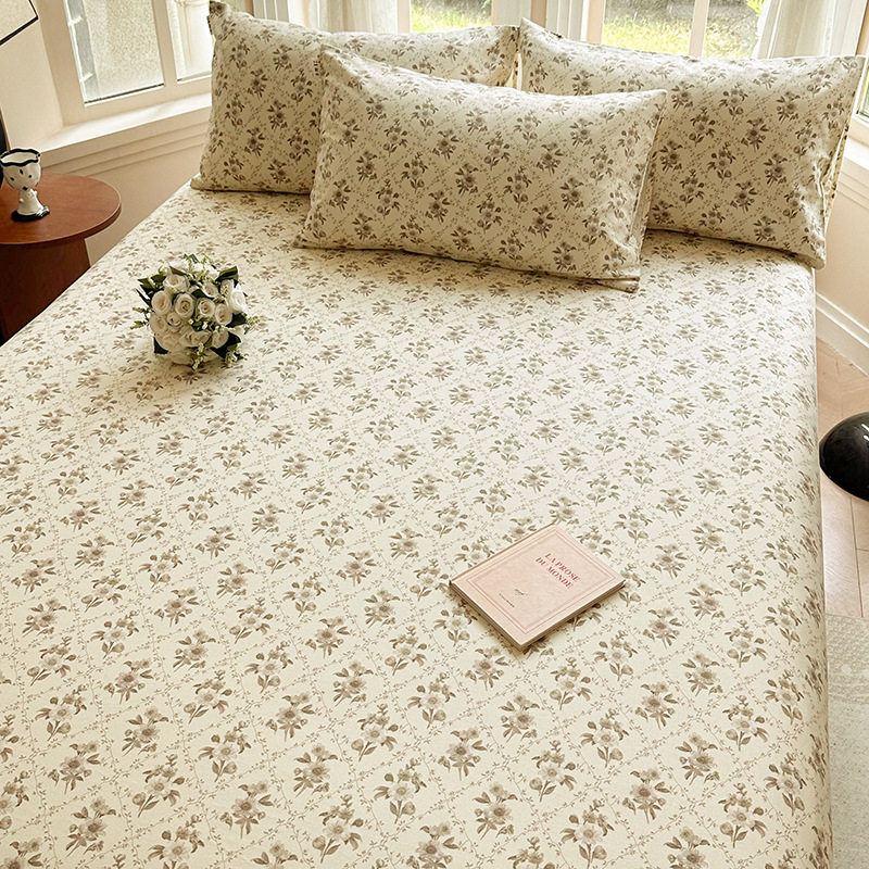 レトロな花 [純綿の古い粗い布、快適で通気性のある]