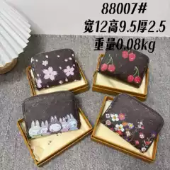New Classic Printed Women's Coin Purse with Multiple Card Slots, High-Looking and Fashionable Cross-Border Popular Gift Box Packaging