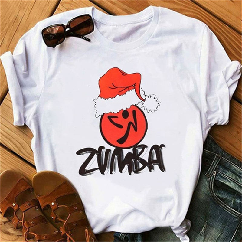 2022外贸 Zumba 印花短袖t恤女装上衣