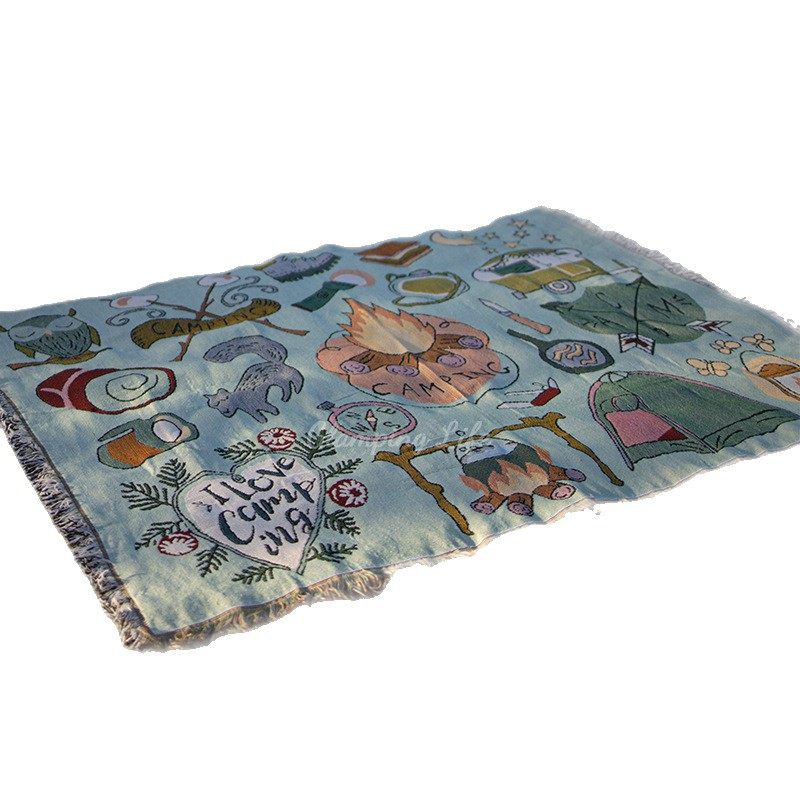 Multi-Purpose Blanket, Picnic Mat, Sofa Throw, Air Conditioning Blanket, Outdoor Camping Blanket, Bed Blanket, Carpet, Tablecloth