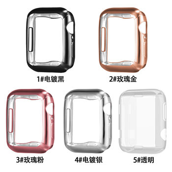 Suitable for Apple Watch Case Apple Watch Protective Case Apple Watch Case iWatch Case Tpu Electroplated Soft Case
