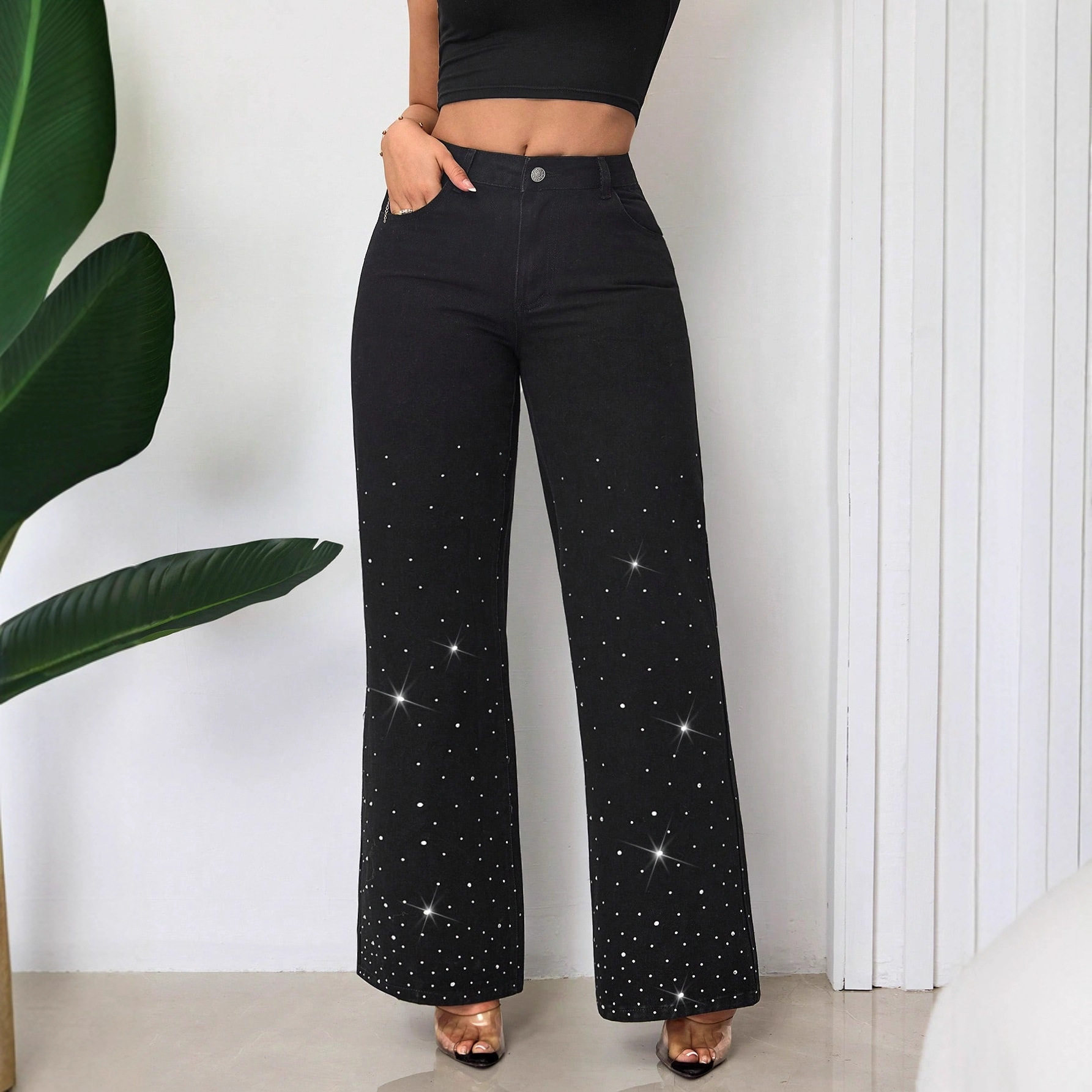Loose Fit Wide Leg Jeans Trendy Street Style Flattering Design Comfortable Fabric Womens Casual Wear Wholesale