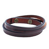 European and American New Retro Simple Two-Circle Cowhide Bracelet Men's Jewelry Fashion All-Match Punk Rock Leather Bracelet