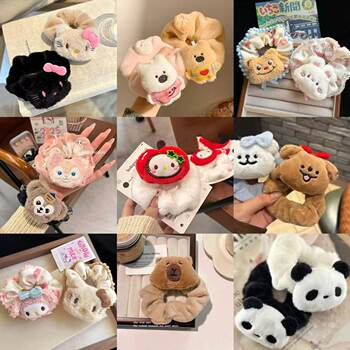 Autumn and Winter New Plush Doll Big Intestinal Loop Cute Girl Hair Rope Sweet All-match Ponytail Ball Hair Rope