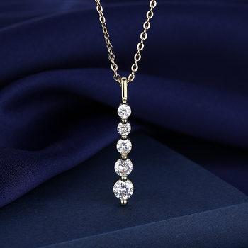 New moissanite straight necklace female pendant clavicle chain jewelry female TikTok live broadcast with goods one-piece delivery supplier