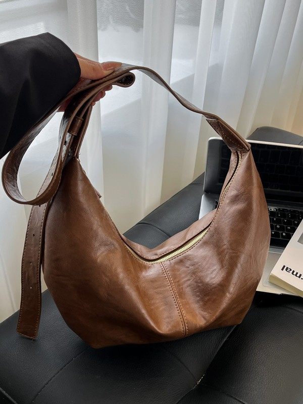 Casual Large Capacity Dumpling Bag Women's Bag 2024 New Autumn and Winter Commuting Shoulder Bag Popular Leopard Print Crossbody Bag