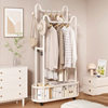 Clothes Rack Floor-Standing Vertical Clothes Rack Floor-Standing Mobile Wheeled Rental Dormitory Clothes Drying Rack Bathroom Cat Ear Coat Rack