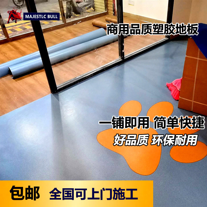 Pvc Commercial Plastic Floor Home Store Hospital Special Floor Wear-Resistant Floor Leather Cement Floor Straight Floor Mat