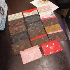 Trendy cool high-end short simple multi-card position presbyopic leather light luxury wallet card holder card holder coin purse order order
