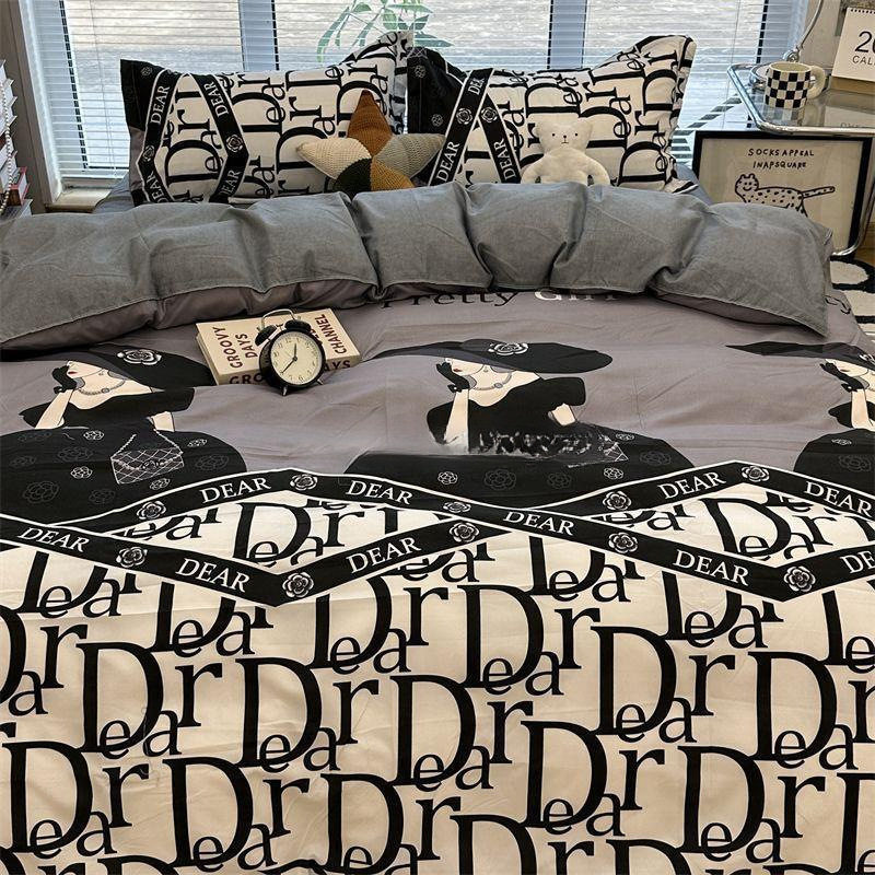 Crayon Shin-Chan Cute Bed Four-Piece Bed Bed Sheets Washed Cotton Quilt Cover. Student Single Dormitory Three-Piece Set Free Shipping