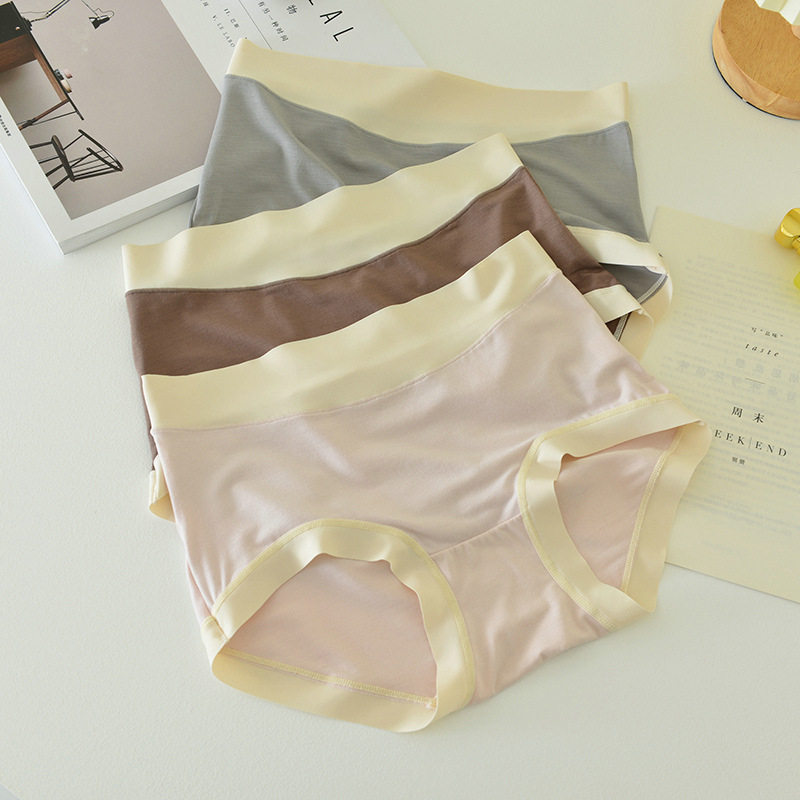 2025 New Product 60-Count Modal Seamless Underwear for Women, Japanese Style Mid-High Waist Breathable Briefs for Young Girls