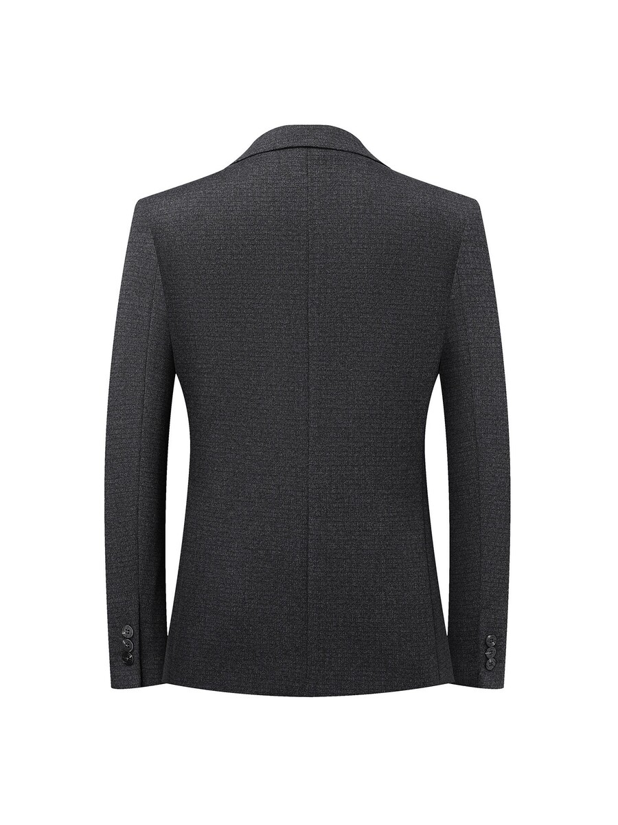Áo blazer nam dệt kim dày dặn dáng ôm chống nhăn phong cách công sở — Màu xanh lam, màu xám