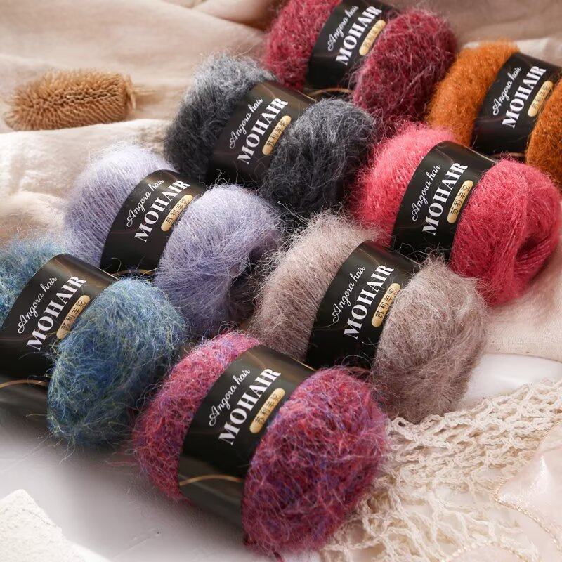 Suli Alpaca Mohair 25g Medium Thick Long Hair Mohair Thread Hand-Knitted Wool Hat Scarf Export