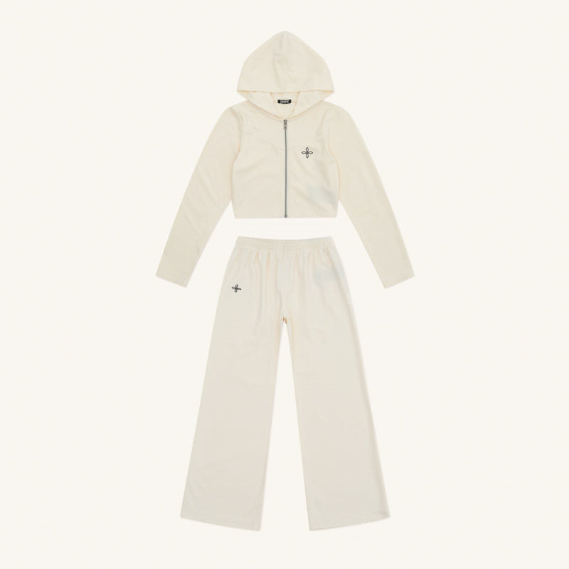 Smfk Wandering Morning Jogging Suit Casual Slim Hoodie + Trousers Two-Piece Set