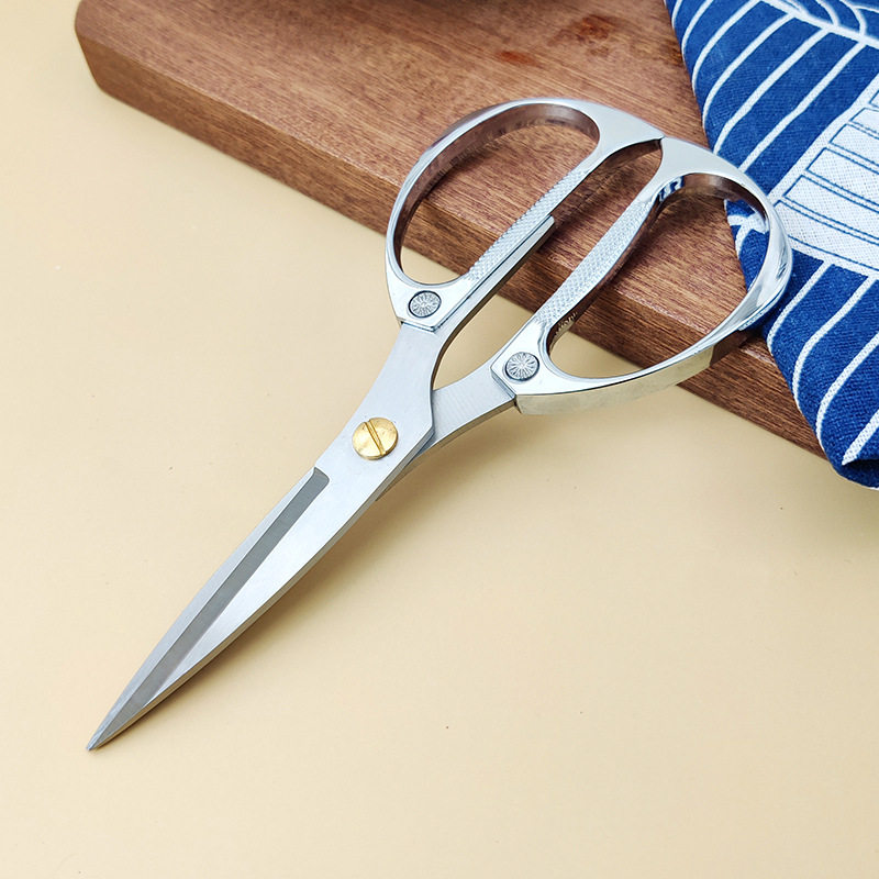 Manufacturer Wholesale K82 Scissors Stainless Steel Alloy Chicken Bone Scissors Kitchen Scissors Household Stall Heavy-Duty Scissors Sharp and Durable