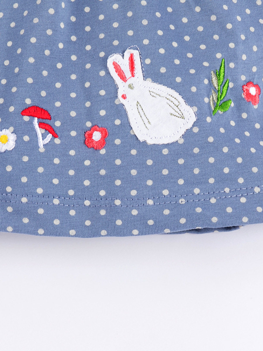 Plaid New Summer Girls' Dress, Short-sleeve Cotton Polka Dot Printed Kids' Dress