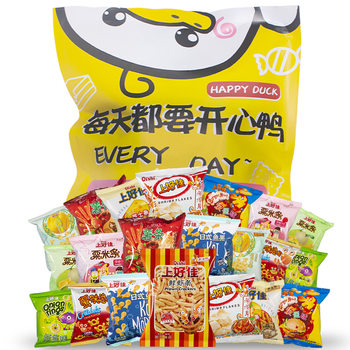 Shanghaojia giant snack gift bag children's nostalgic casual fresh shrimp chips potato chips full box doll machine factory wholesale