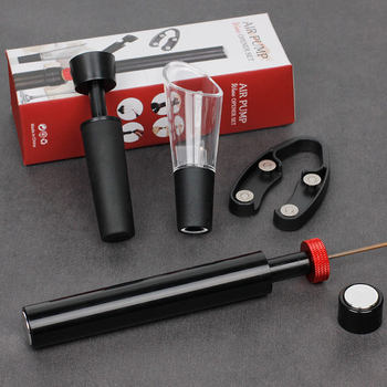 Air pressure bottle opener suit aluminum tube air pressure bottle opener four-piece set wine set suit wine bottle opener manufacturer