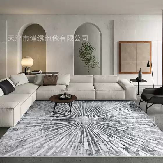 Cross-border Nordic Light Luxury Living Room Full Large Carpet Simple Line Bedroom Bedside Blanket Amazon Hair Bedside Blanket