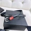 2cm crocodile pattern black silver buckle gift box