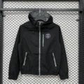 26 paris black trench coat with hood