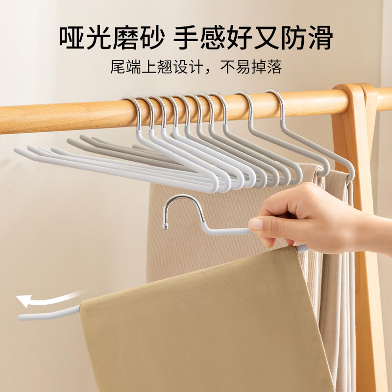 Thick Short Neck Goose-Shaped Pants Rack Low Neck Gummed Matte Resin Pants Rack Drying Goose-Shaped Pants Rack Space-saving Clothes Hanger