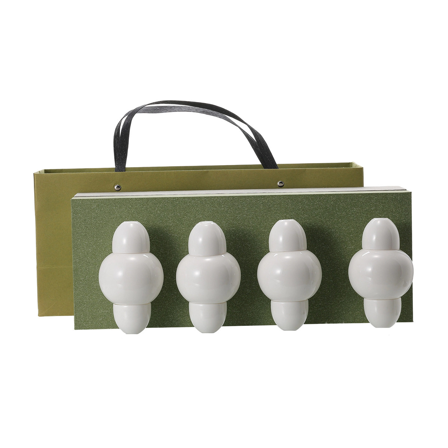 Gourd Wine Set Ceramic Jade Wine Bottle Liquor Cup Decanter Gift Box Set Flask Shot Glass Spirit Glass