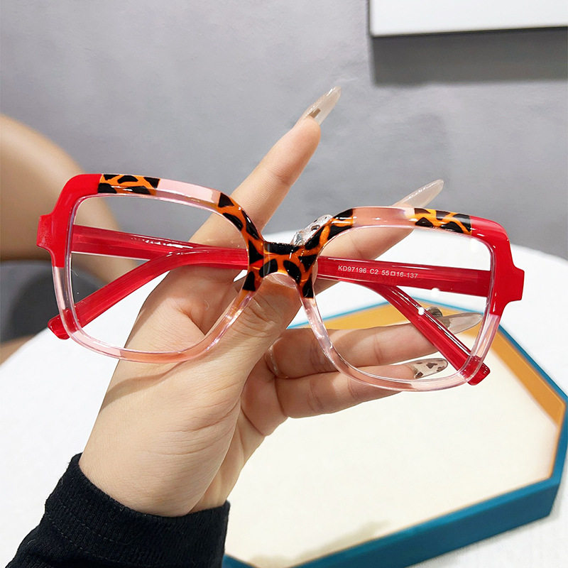 Glasses Frame Women's Big Face Slimming Eyes Myopia Can Be Equiped with No Power Flat Mirror Men's Fashionable 97196 Mirror